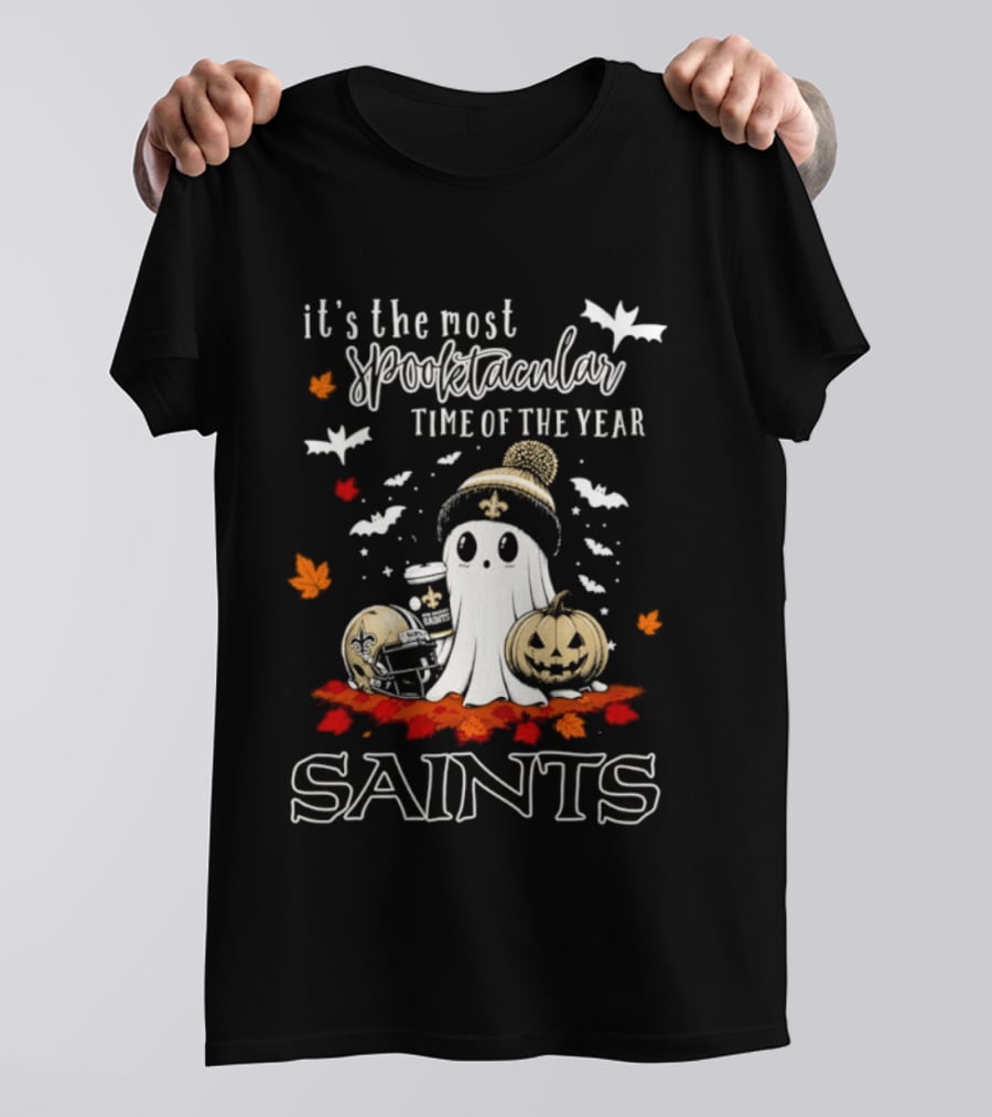 New Orleans Saints Halloween Ghost 2026 It's The Most Spooktacular Time Of The Year T-Shirt
