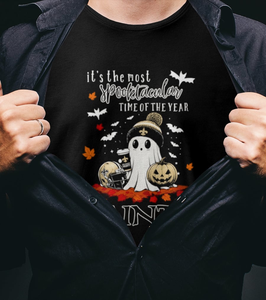 New Orleans Saints Halloween Ghost 2026 It's The Most Spooktacular Time Of The Year T-Shirt