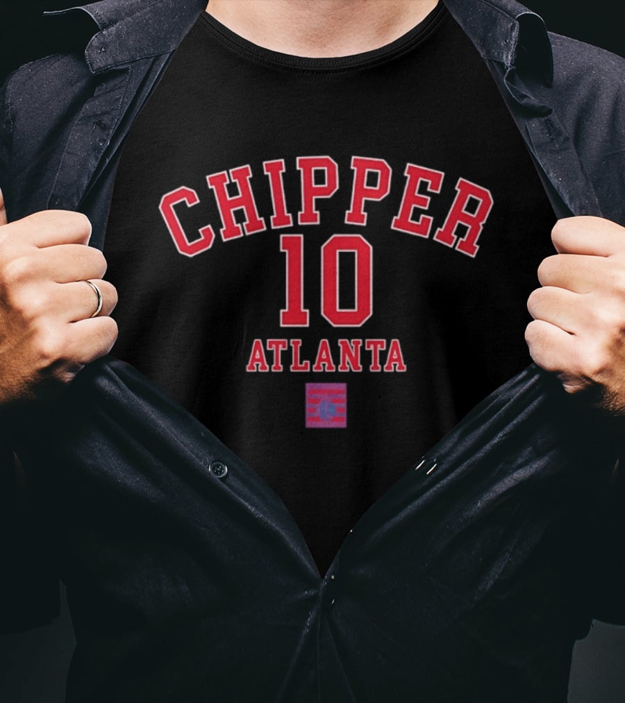Chipper Jones 10 Atlanta Braves October's Finest Baseball T-Shirt