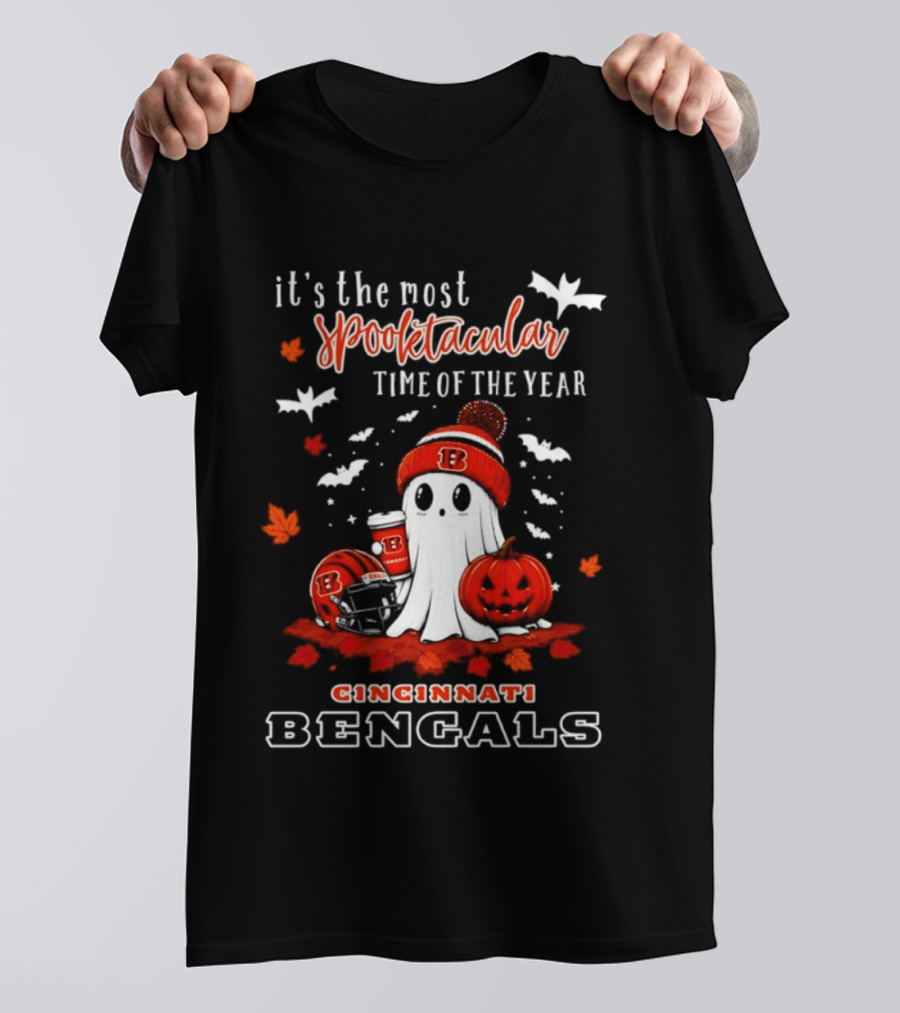 Cincinnati Bengals Halloween Ghost It's The Most Spooktacular Time Of The Year 2026 T-Shirt