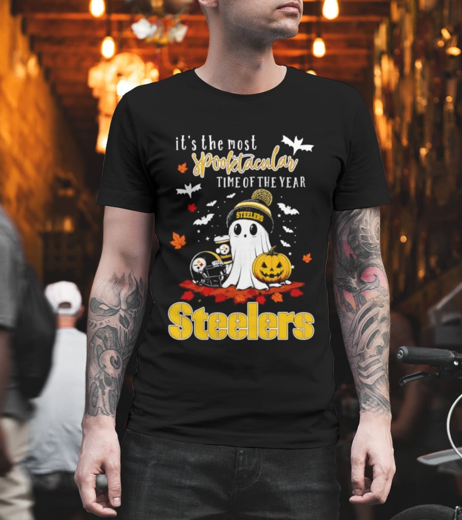 Pittsburgh Steelers Halloween 2026 Spooktacular Time Ghost Pumpkin Football T-Shirt