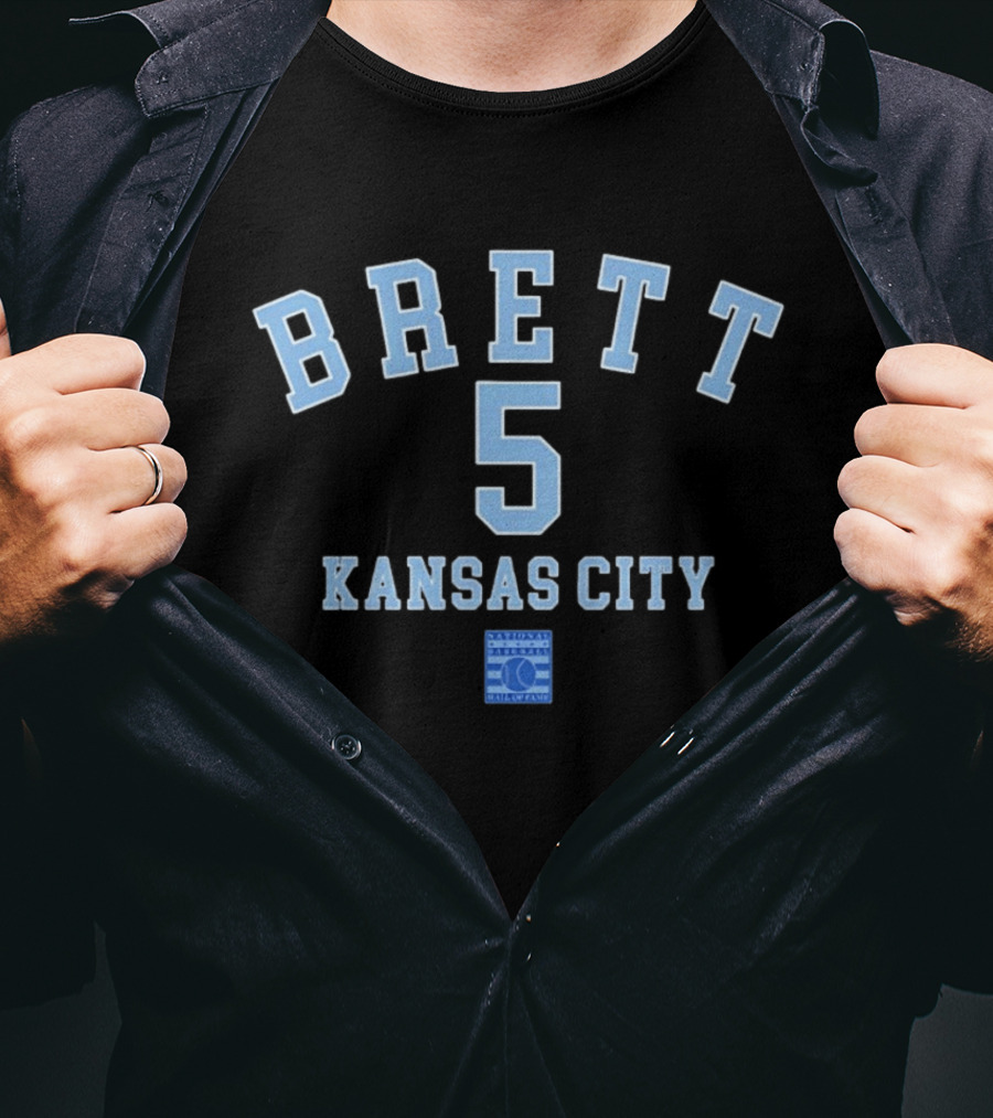 Brett 5 Kansas City National Baseball Hall Of Fame T-Shirt