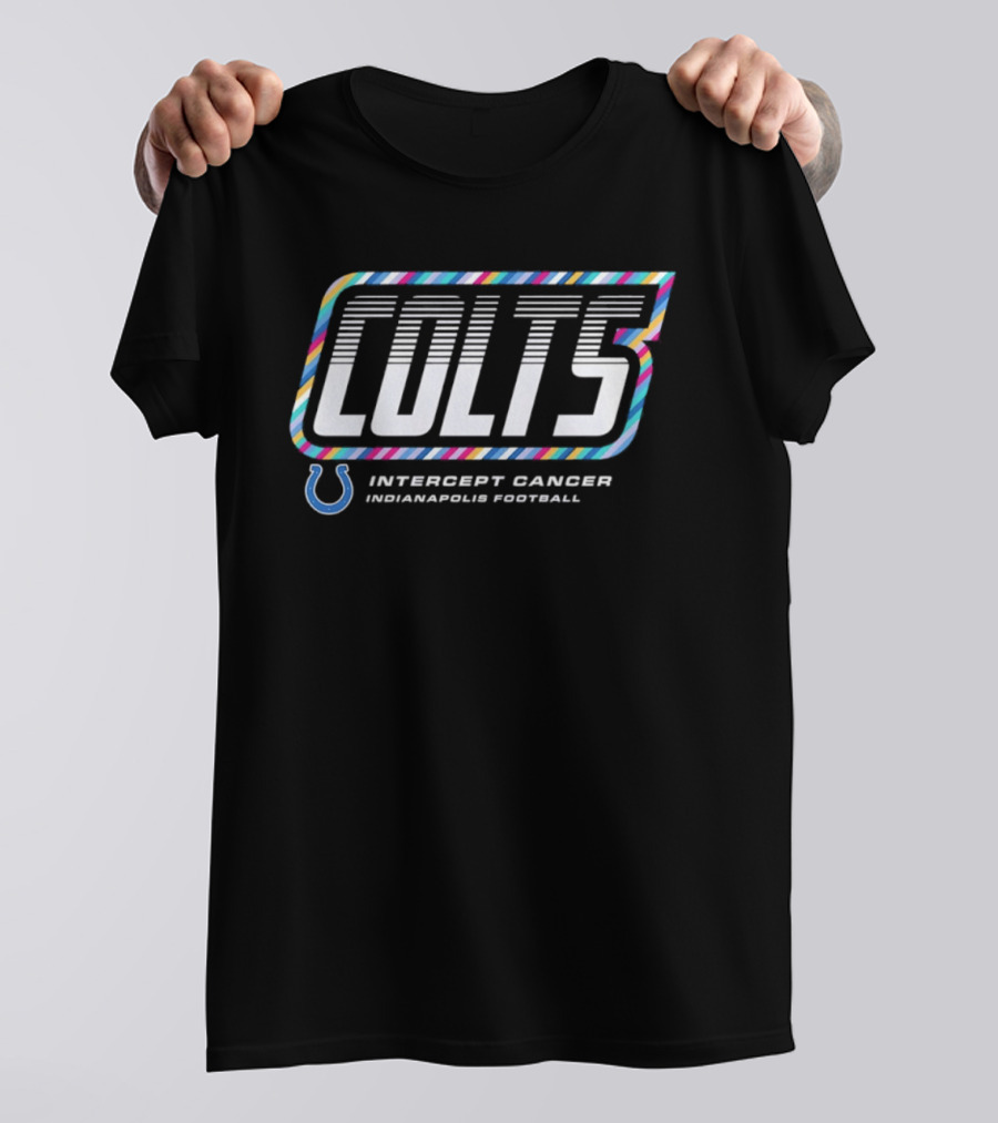 Indianapolis Colts Intercept Cancer Indianapolis Football Crucial Catch 2026 T-Shirt