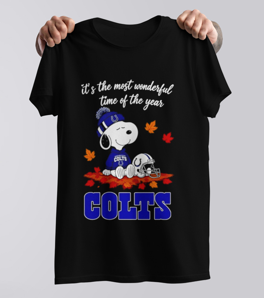 It's The Most Wonderful Time Of The Year Colts Snoopy Fall Halloween T-Shirt