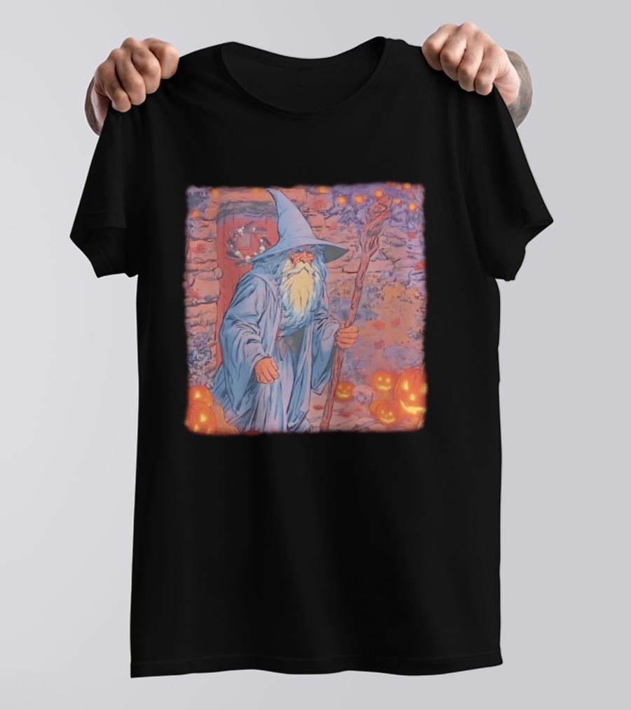 Wizard Halloween Night 2026 Magical Pumpkin Pathway T-Shirt