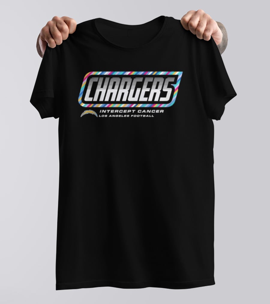 Los Angeles Chargers Intercept Cancer Crucial Catch 2026 Football T-Shirt