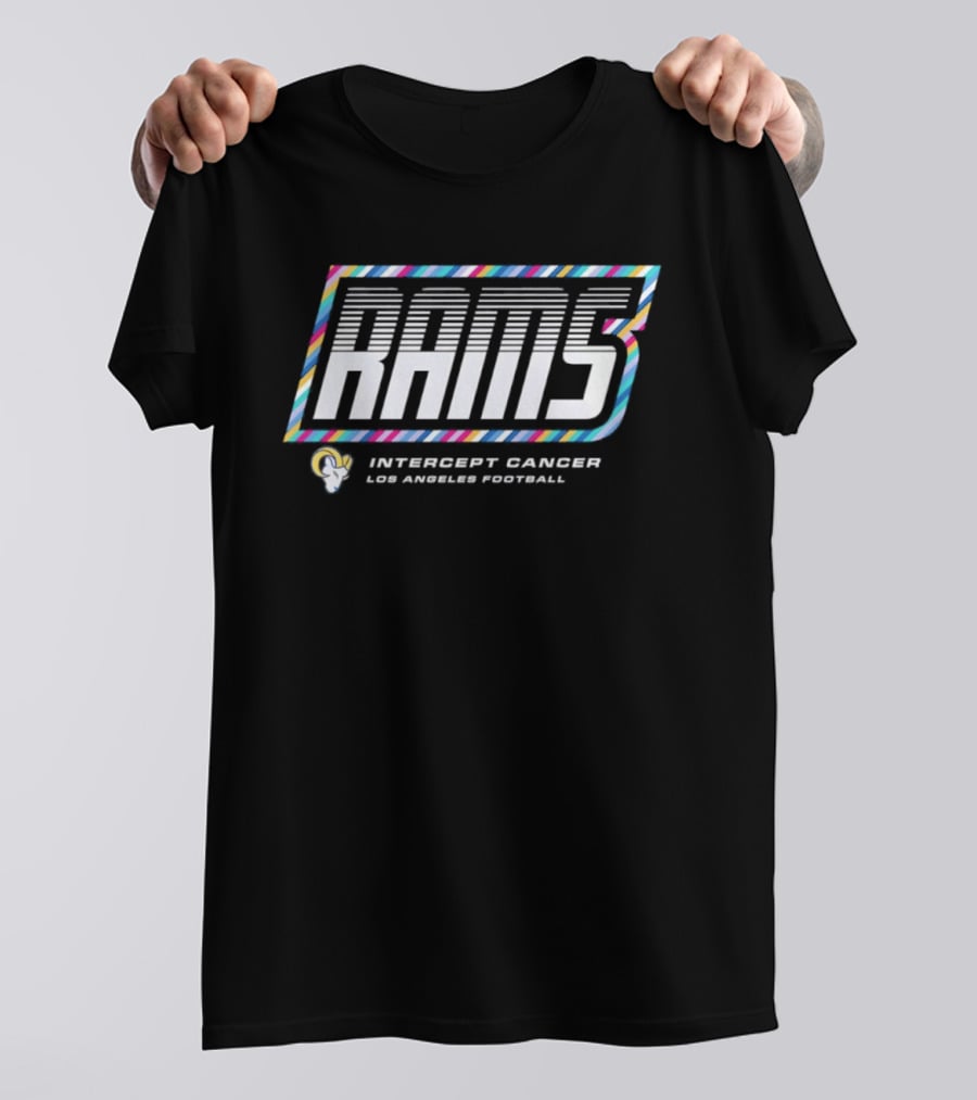 Los Angeles Rams Intercept Cancer Crucial Catch 2026 Los Angeles Football T-Shirt
