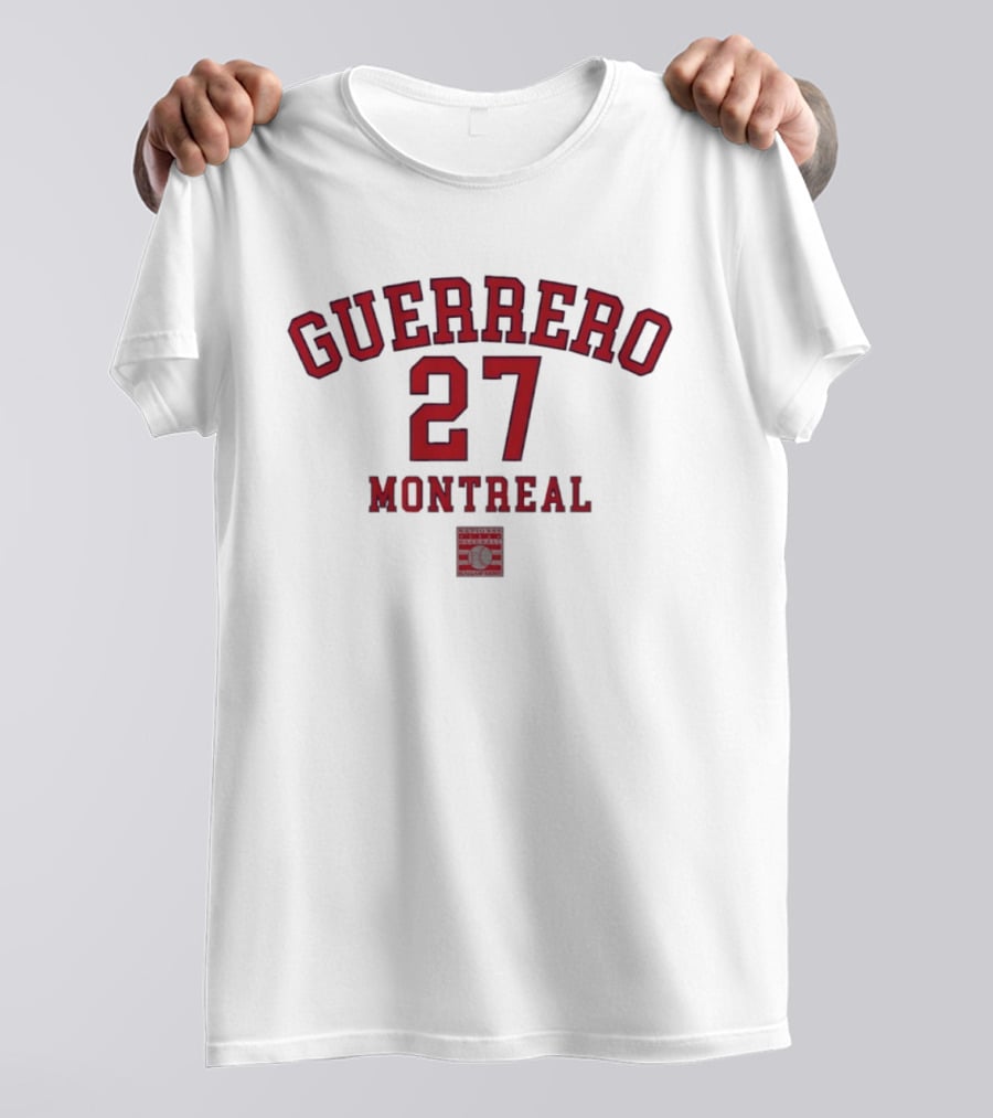 Guerrero 27 Montreal Baseball Hall Of Fame Recognition T-Shirt