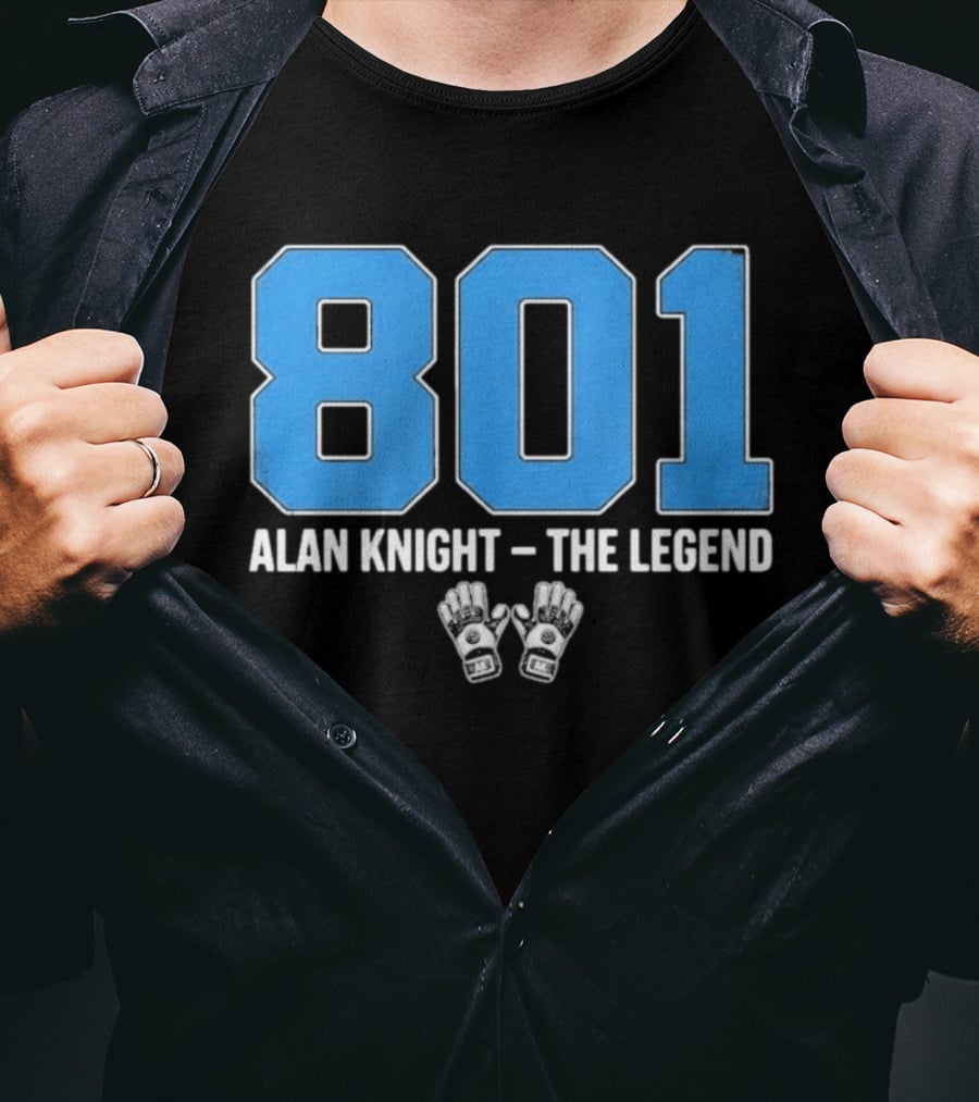 801 Alan Knight The Legend With Iconic Goalie Gloves T-Shirt