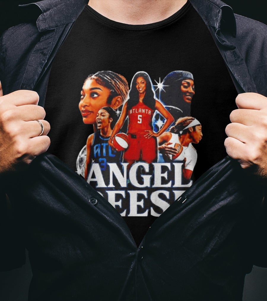 Angel Reese Atlanta Basketball Star Collage T-Shirt