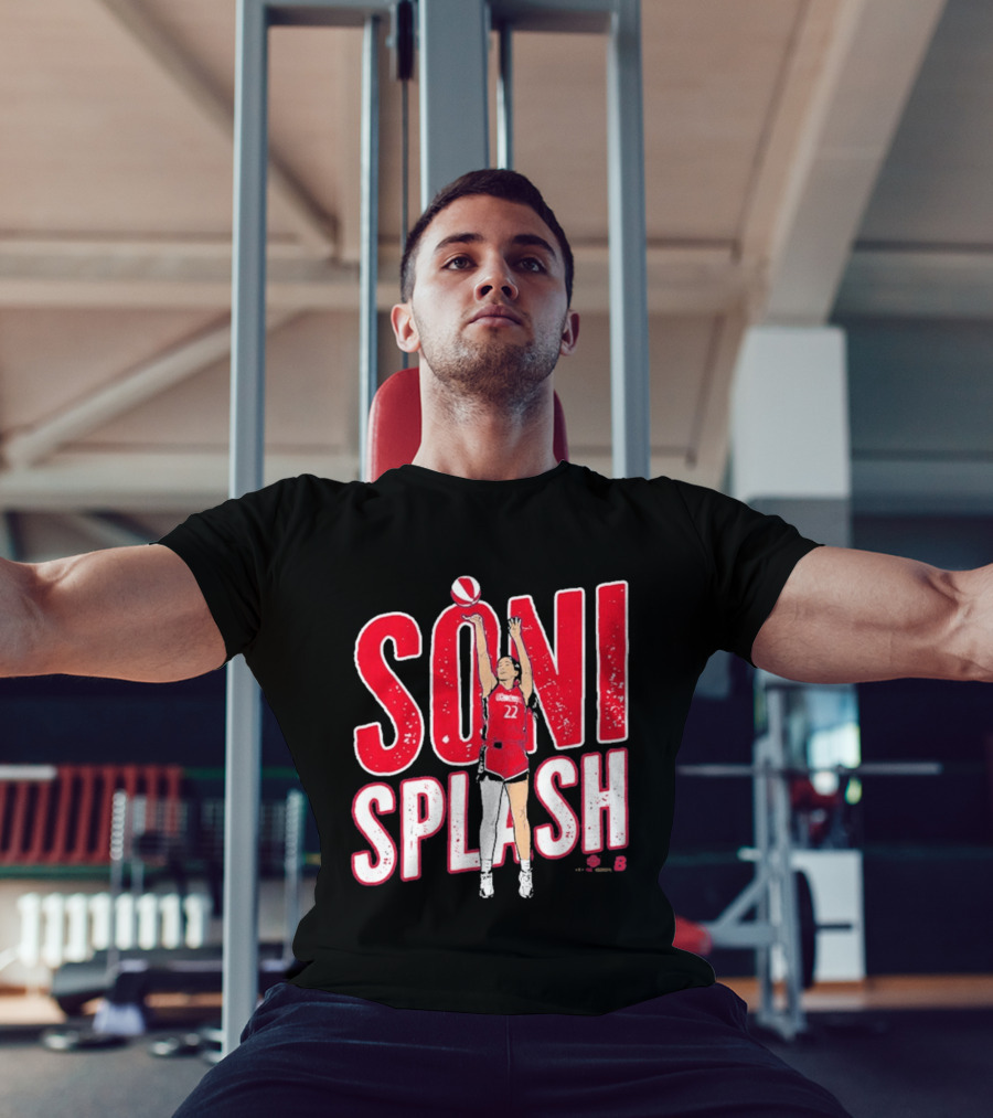 Soni Splash Basketball Player Red Uniform Number 22 T-Shirt