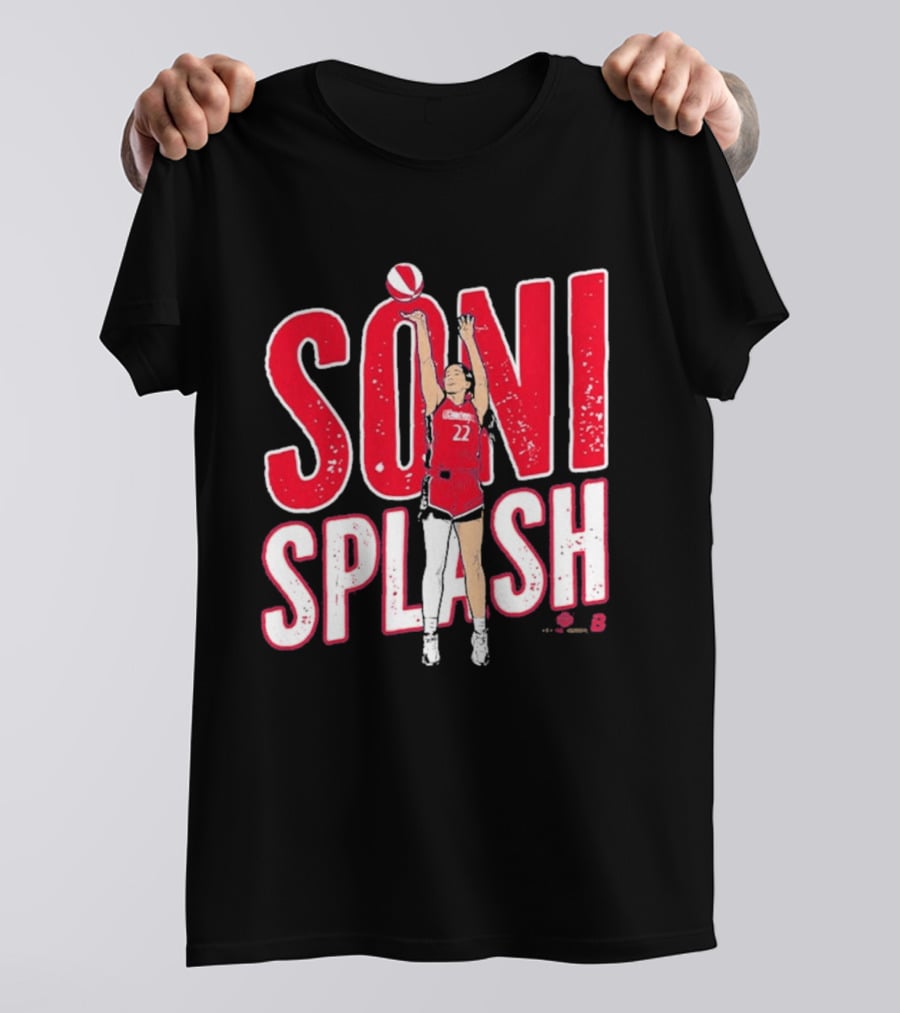 Soni Splash Basketball Player Red Uniform Number 22 T-Shirt