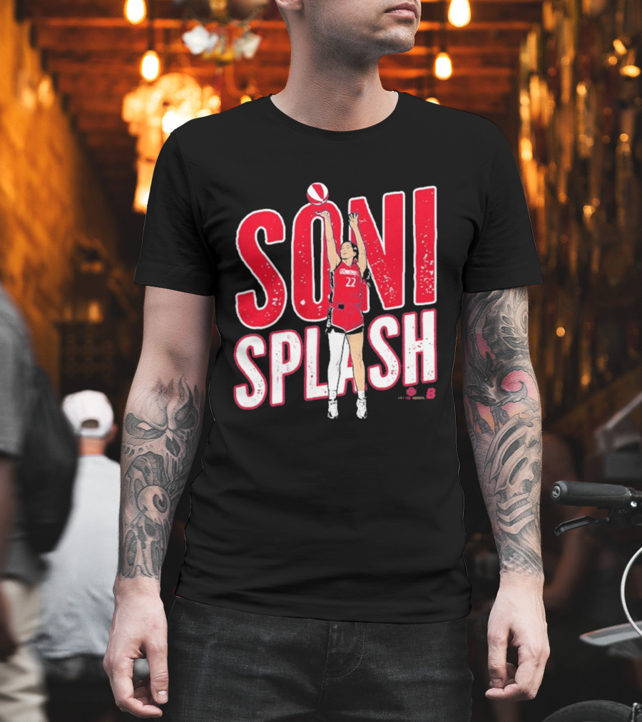 Soni Splash Basketball Player Red Uniform Number 22 T-Shirt