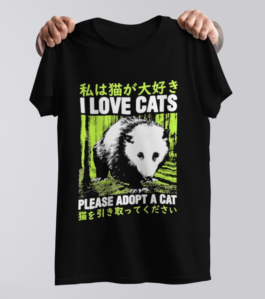 I Love Cats Please Adopt A Cat T-Shirt