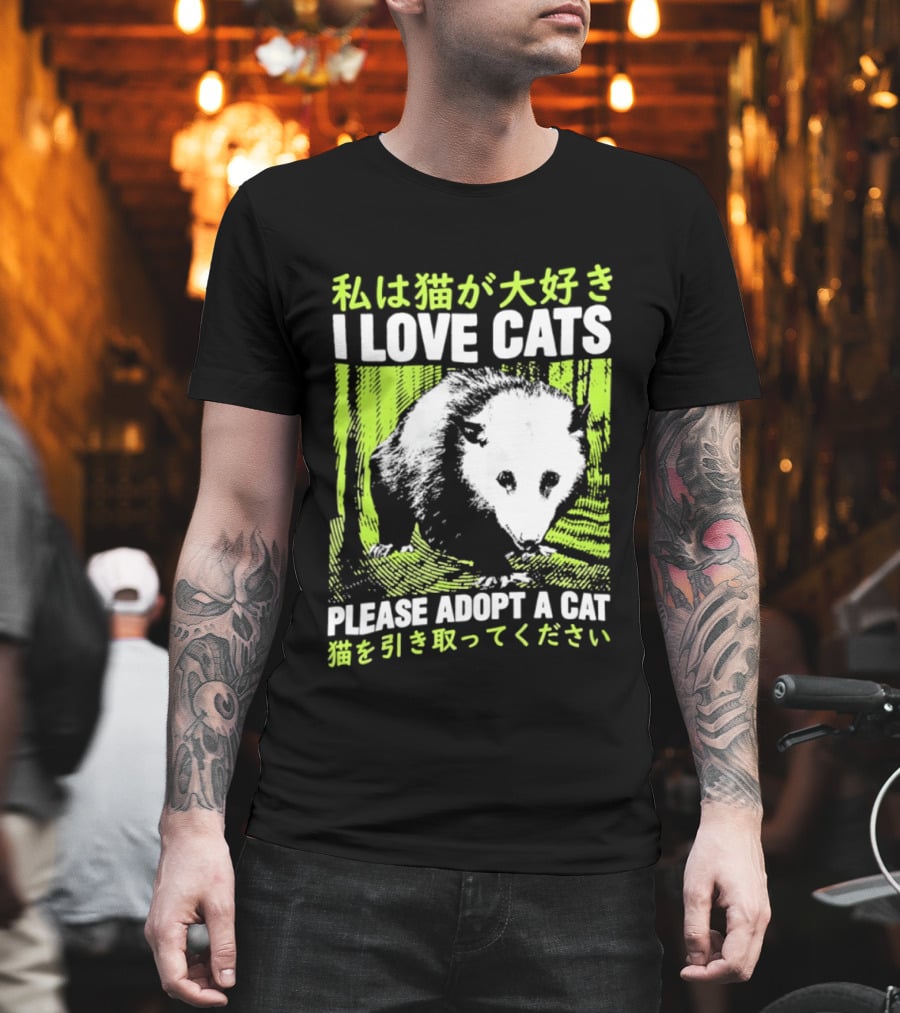 I Love Cats Please Adopt A Cat T-Shirt