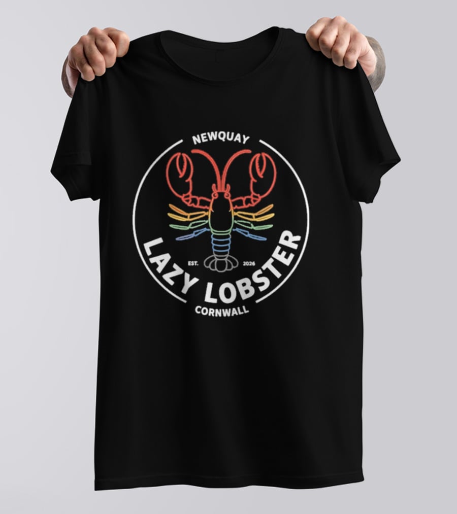 Newquay Lazy Lobster Cornwall T-Shirt