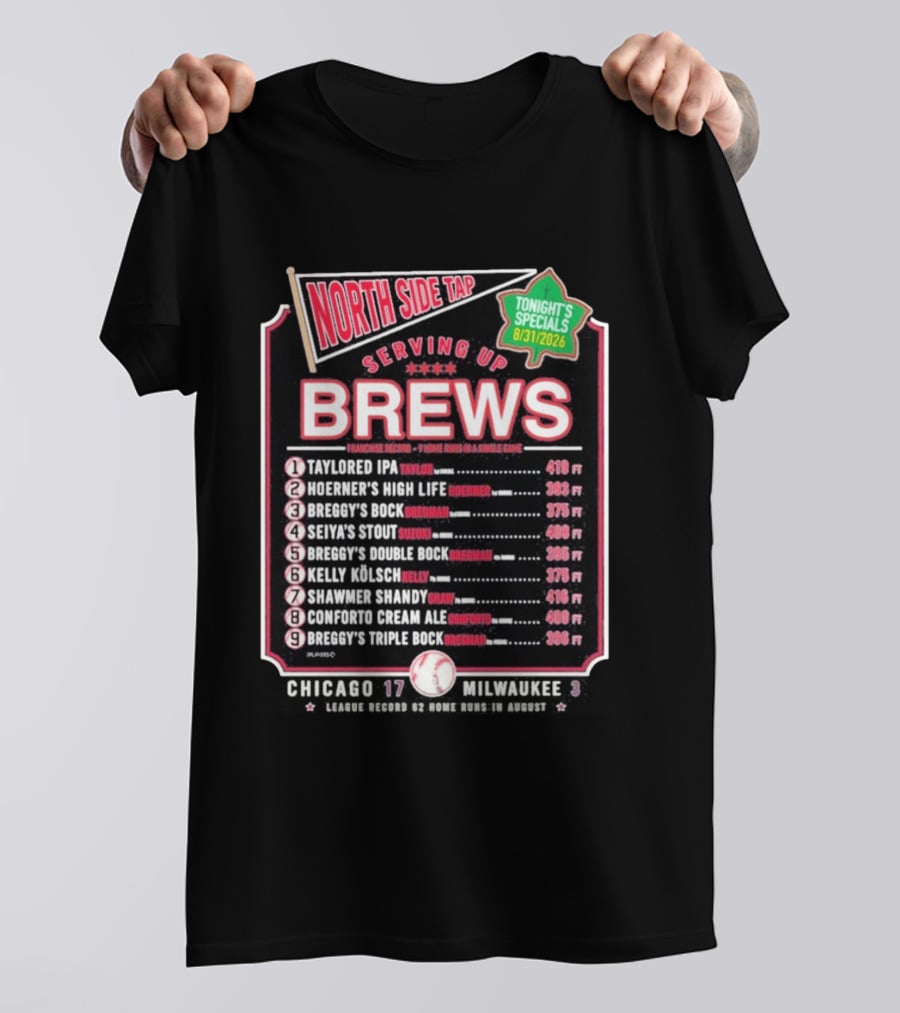North Side Tap Serving Brews Tonight's Specials Taylored IPA Hoerner's High Life Breggy's Bock T-Shirt