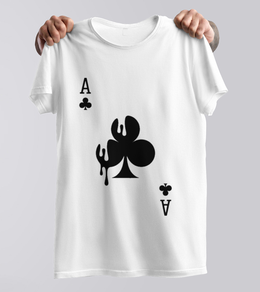 Ace Of Clubs Dripping Card T-Shirt