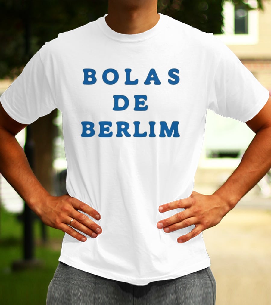 Bolas De Berlim Blue Lettering T-Shirt
