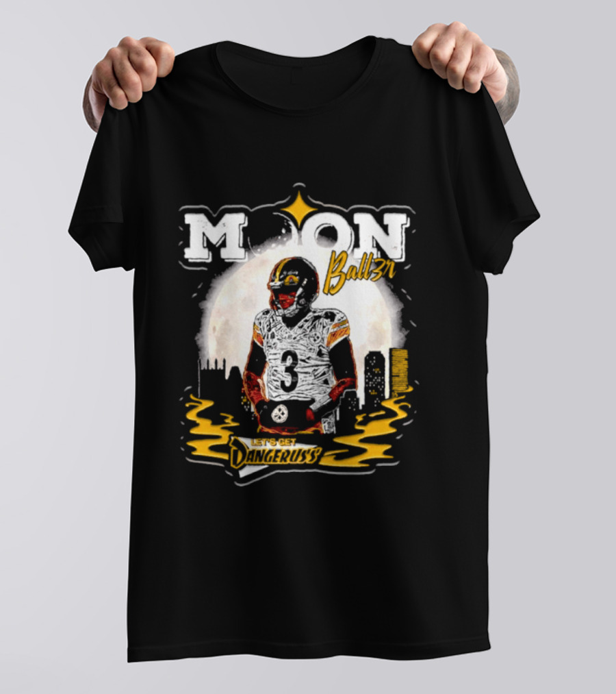Pittsburgh Steelers Moon Ball3r Dangeruss Football Russell Wilson T-Shirt