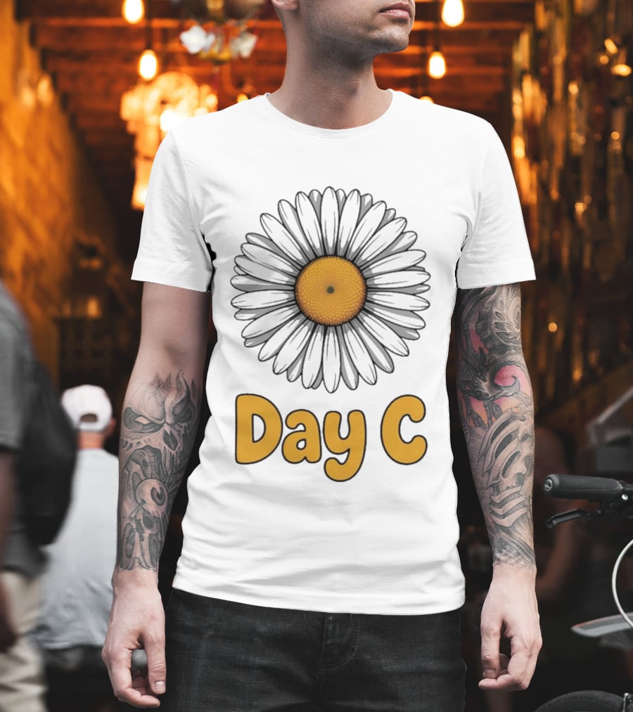 Day C Daisy Flower Vibrant Yellow Petals T-Shirt