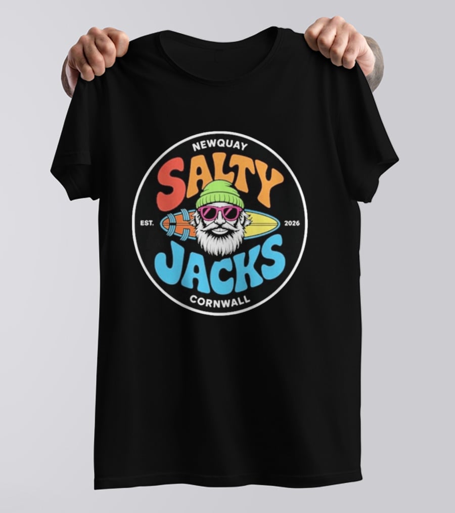 Newquay Salty Jacks Surf Shack Cornwall Est. 2026 T-Shirt