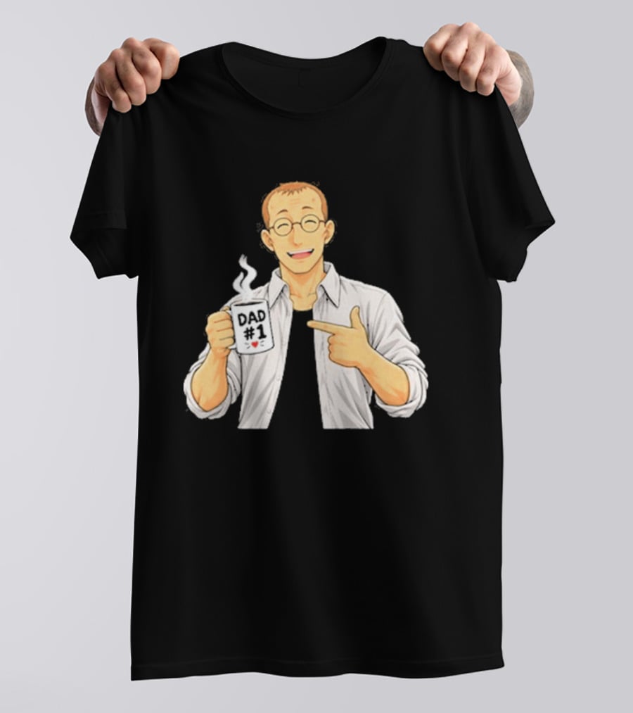 Shou Tucker Dad #1 Anime Character Holding A Cup T-Shirt