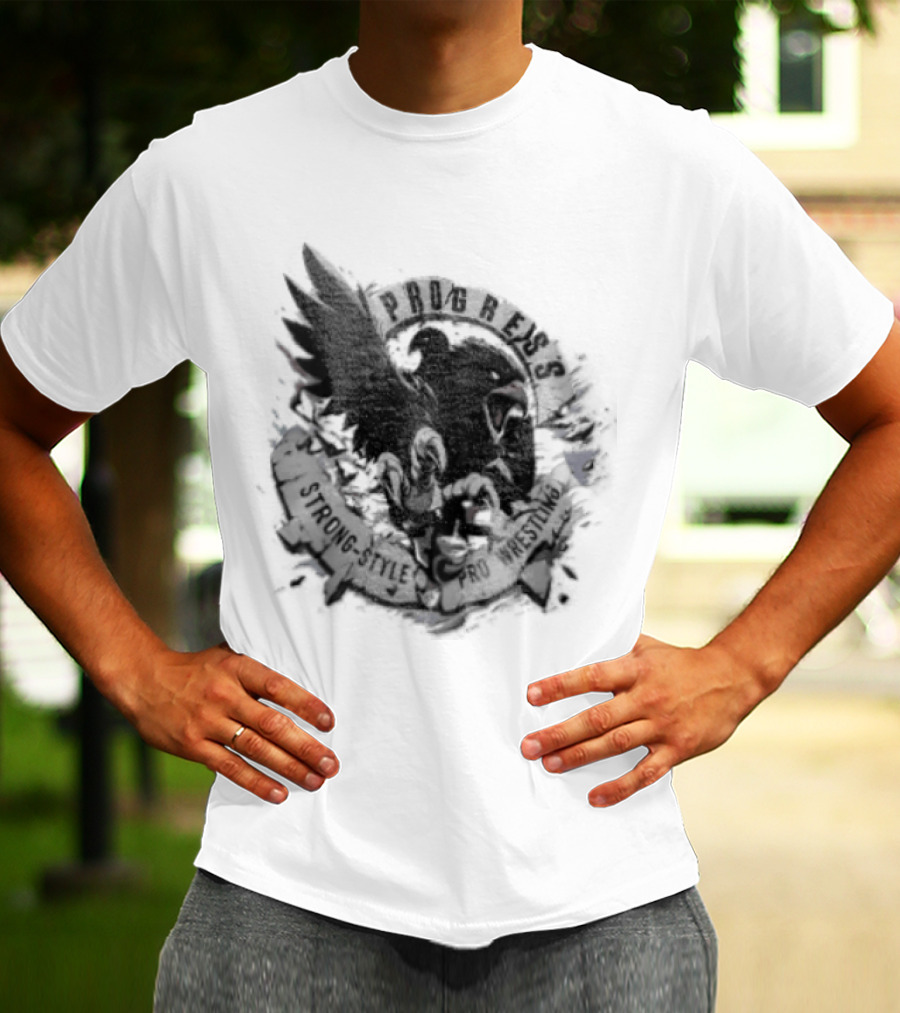 Progress Wrestling Eagle Strong Style Pro Wrestler T-Shirt