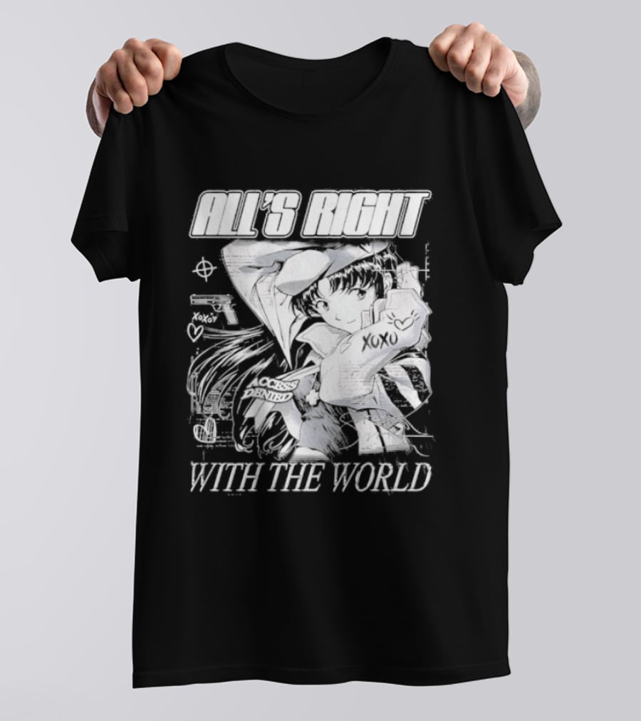All's Right With The World Misato Katsuragi 90s Anime T-Shirt