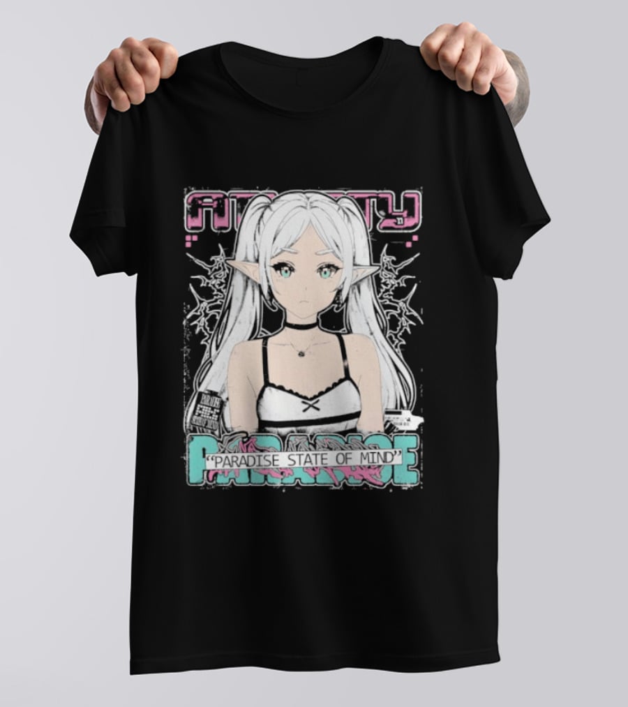 Best Frieren Paradise State Of Mind Anime Aesthetic Elf Girl T-Shirt