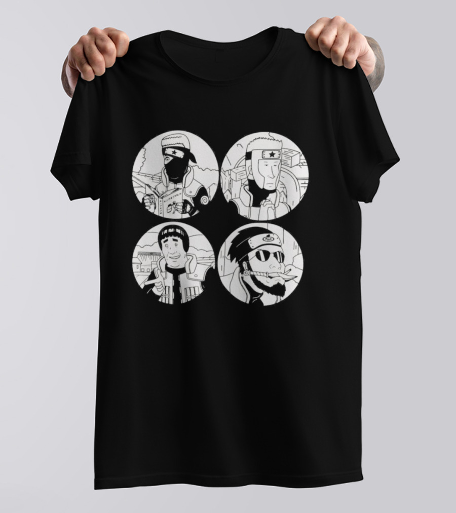 King Of The Hill Naruto Four Face Circles T-Shirt
