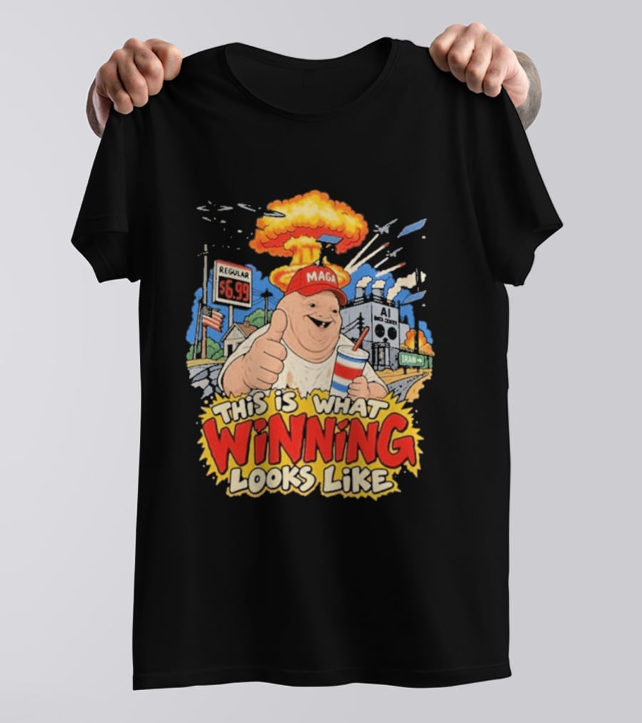 MAGA Wojak This Is What Winning Looks Like Explosive Parody Scene T-Shirt