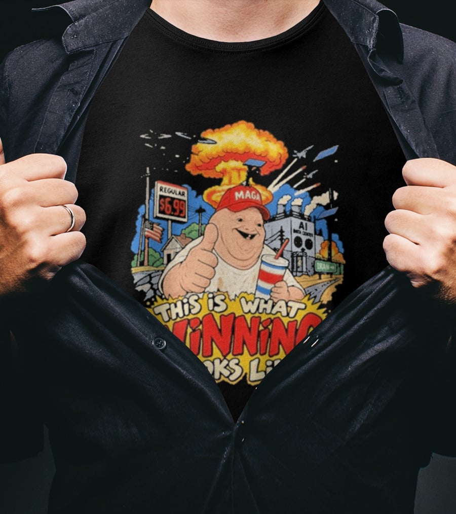 MAGA Wojak This Is What Winning Looks Like Explosive Parody Scene T-Shirt