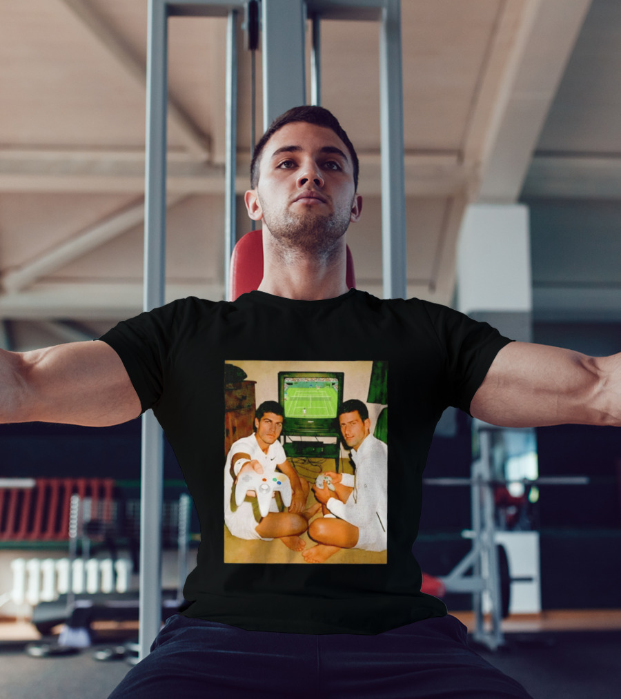 Novak Djokovic Carlos Alcaraz Gaming Showdown T-Shirt