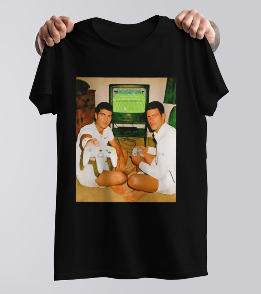 Novak Djokovic Carlos Alcaraz Gaming Showdown T-Shirt