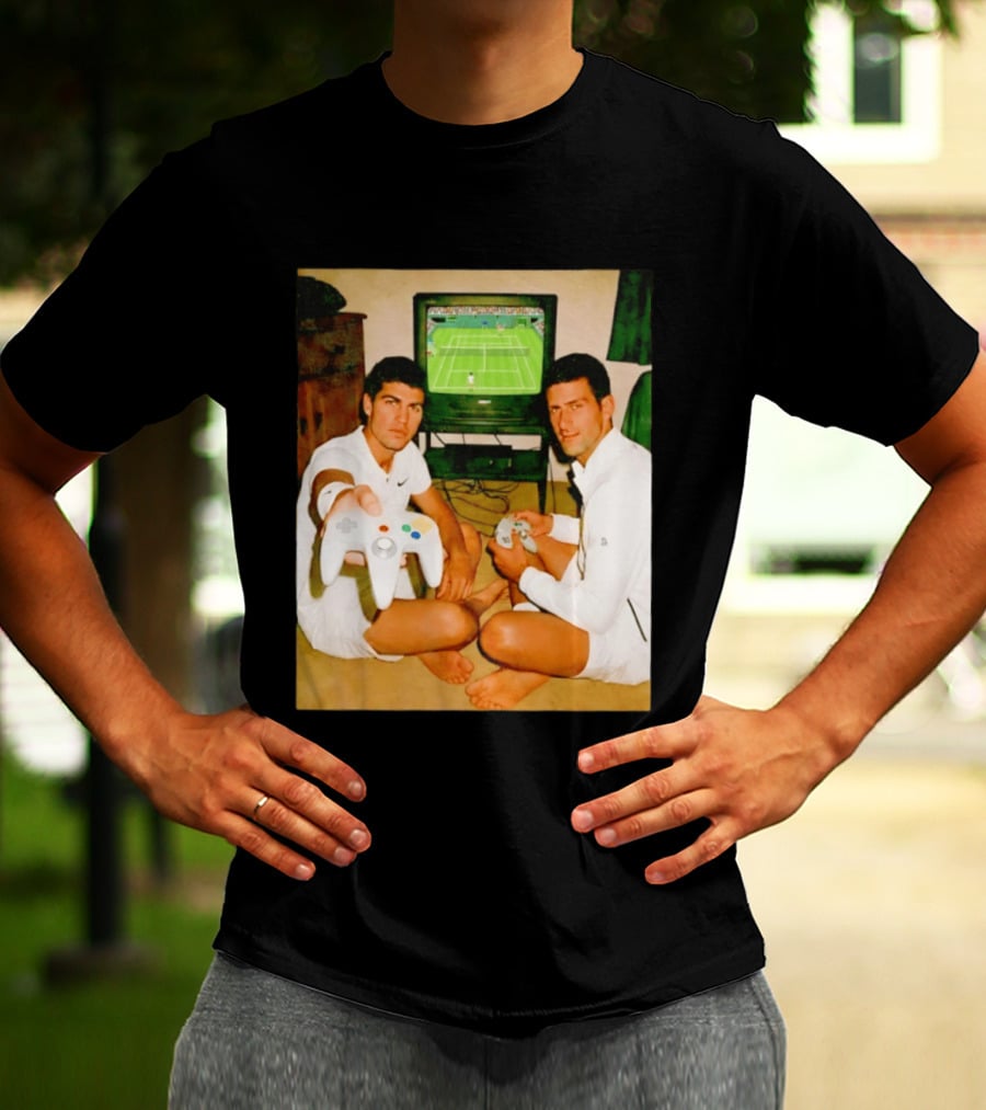 Novak Djokovic Carlos Alcaraz Gaming Showdown T-Shirt