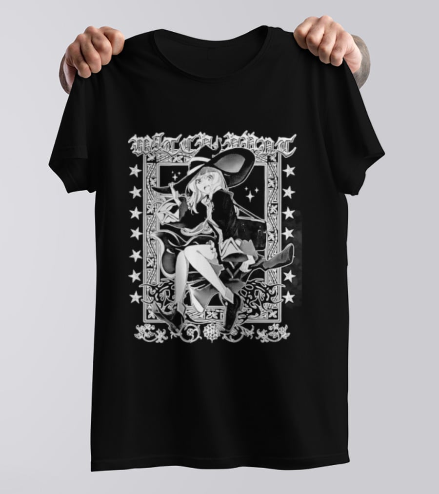 Elaina Witch Craft Anime Girl Manga Magic Gothic Floral Frame T-Shirt