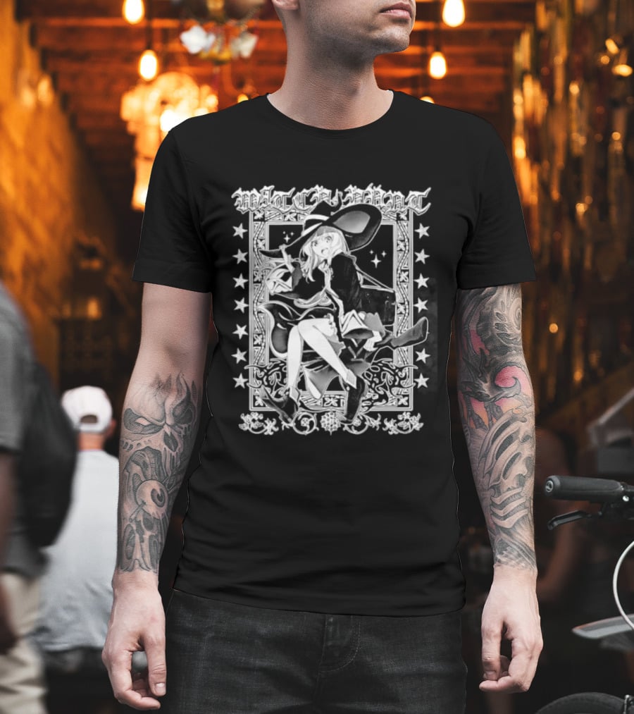 Elaina Witch Craft Anime Girl Manga Magic Gothic Floral Frame T-Shirt