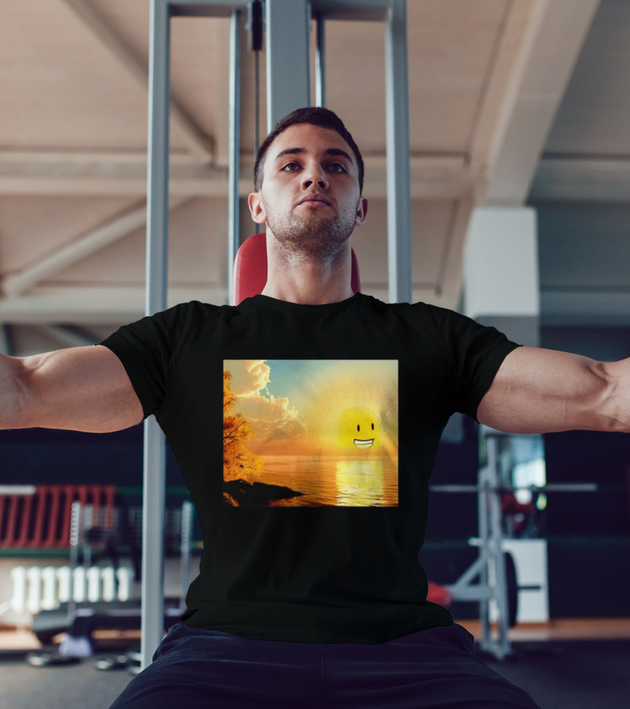 Golden Coin Face Sunset Over Water Inspired By Battle For Dream Island T-Shirt