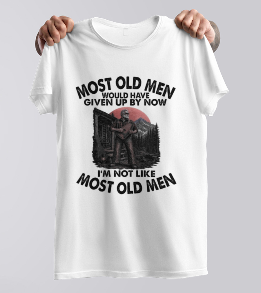 Most Old Men Would Have Given Up By Now Autoharp I'm Not Like Most Old Men T-Shirt