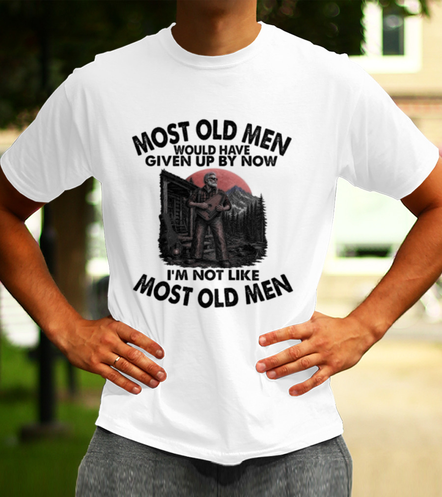 Most Old Men Would Have Given Up By Now Autoharp I'm Not Like Most Old Men T-Shirt
