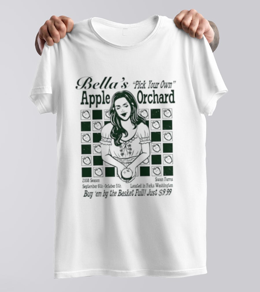 Bella's Pick Your Own Apple Orchard Swan Farms Forks Washington Twilight T-Shirt