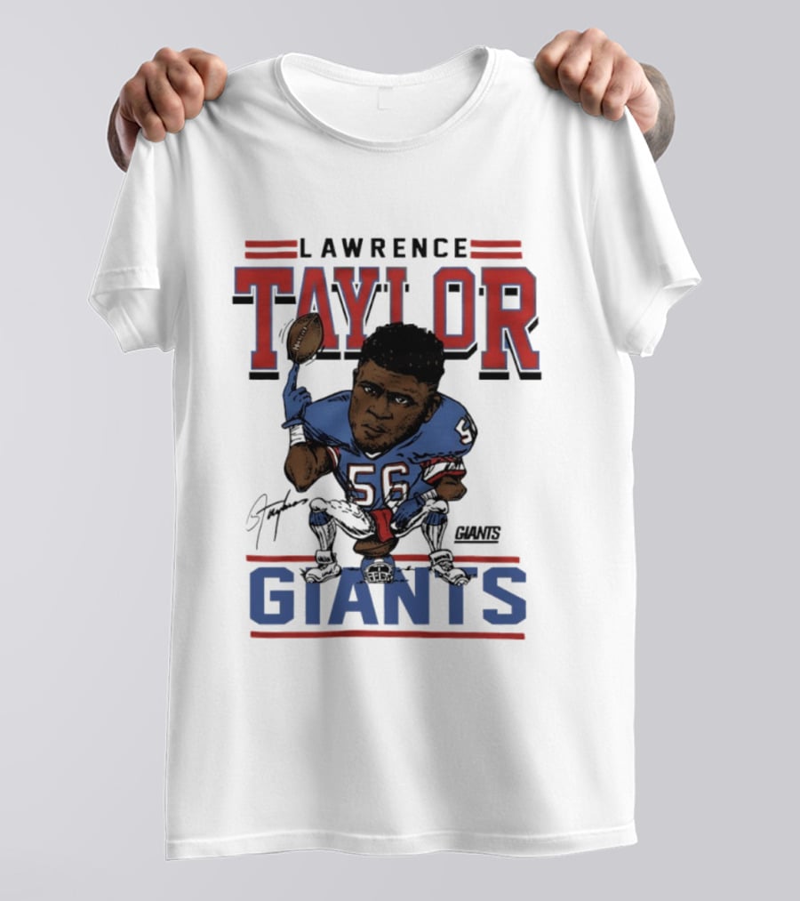 Lawrence Taylor Giants Football Caricature Number 56 T-Shirt
