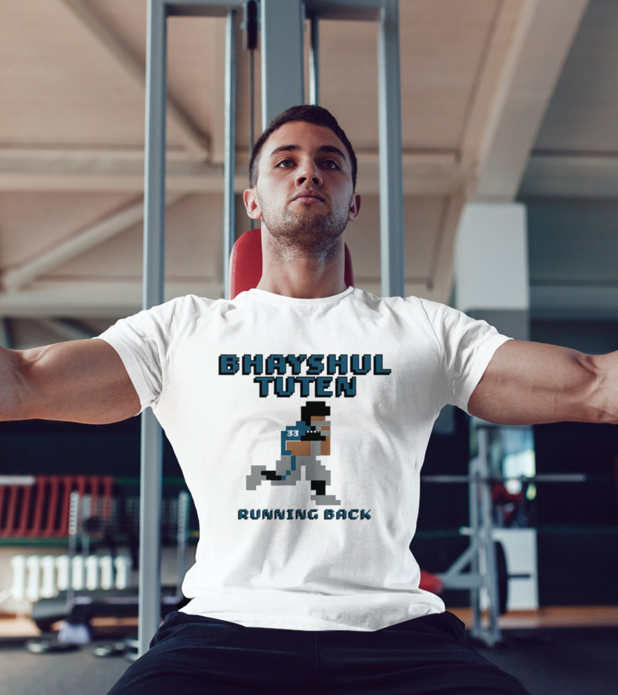 Bhayshul Tuten Running Back Pixelated Athlete Jacksonville Jaguars Football RB Baller T-Shirt