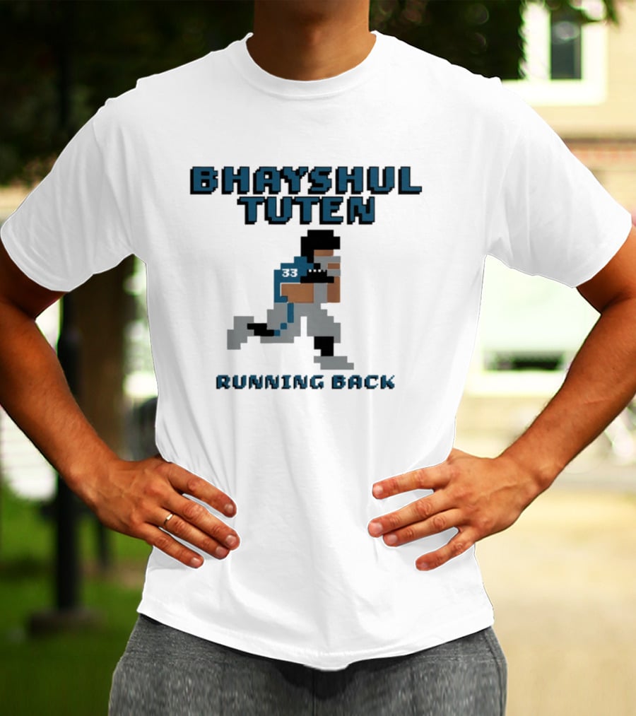 Bhayshul Tuten Running Back Pixelated Athlete Jacksonville Jaguars Football RB Baller T-Shirt