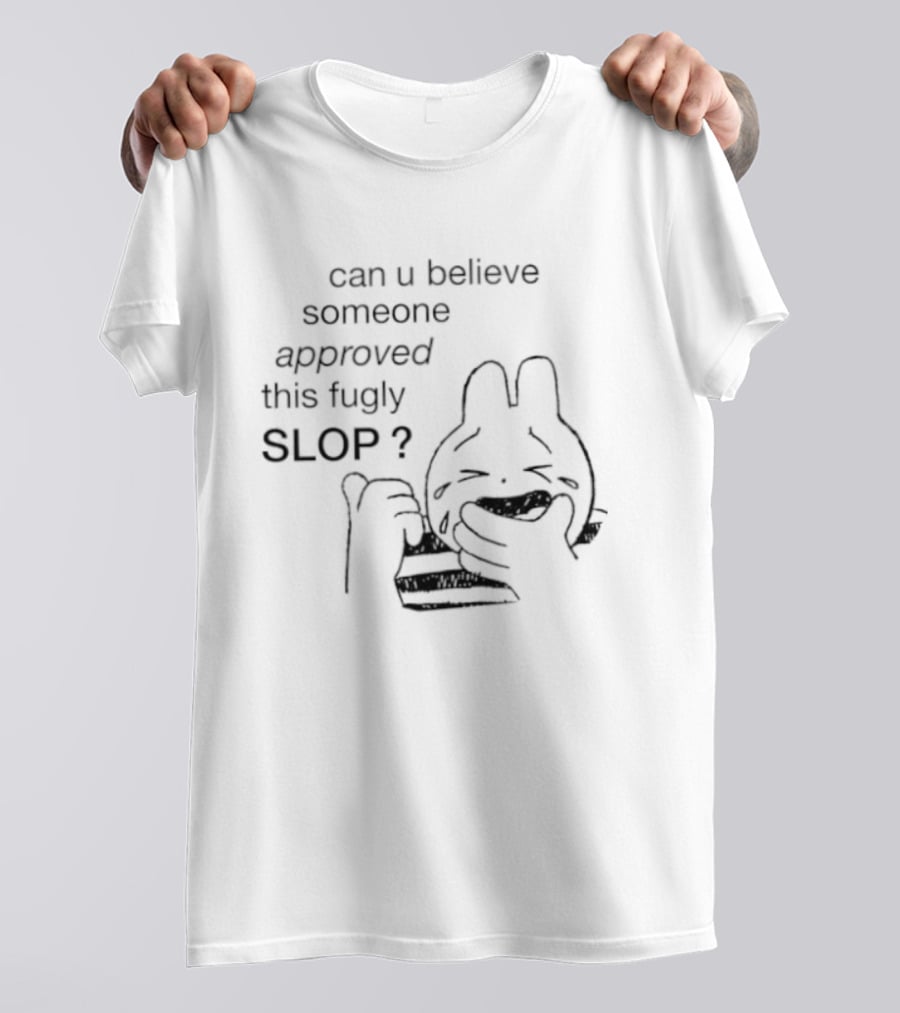 Can U Believe Someone Approved This Fugly Slop Cartoon T-Shirt