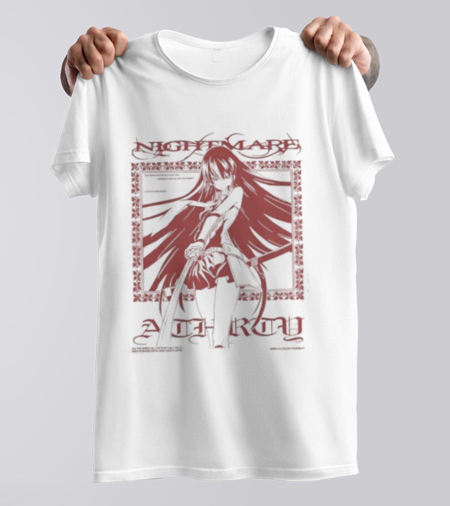 Nightmare Athrty Anime Girl Sword Art Magic Mics Time Warp Famco Brands T-Shirt