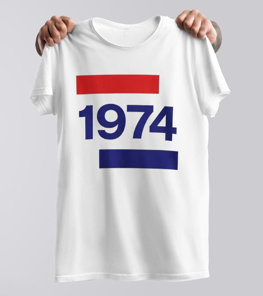 Chris Martin 1974 Vintage Blue And Red Stripes T-Shirt