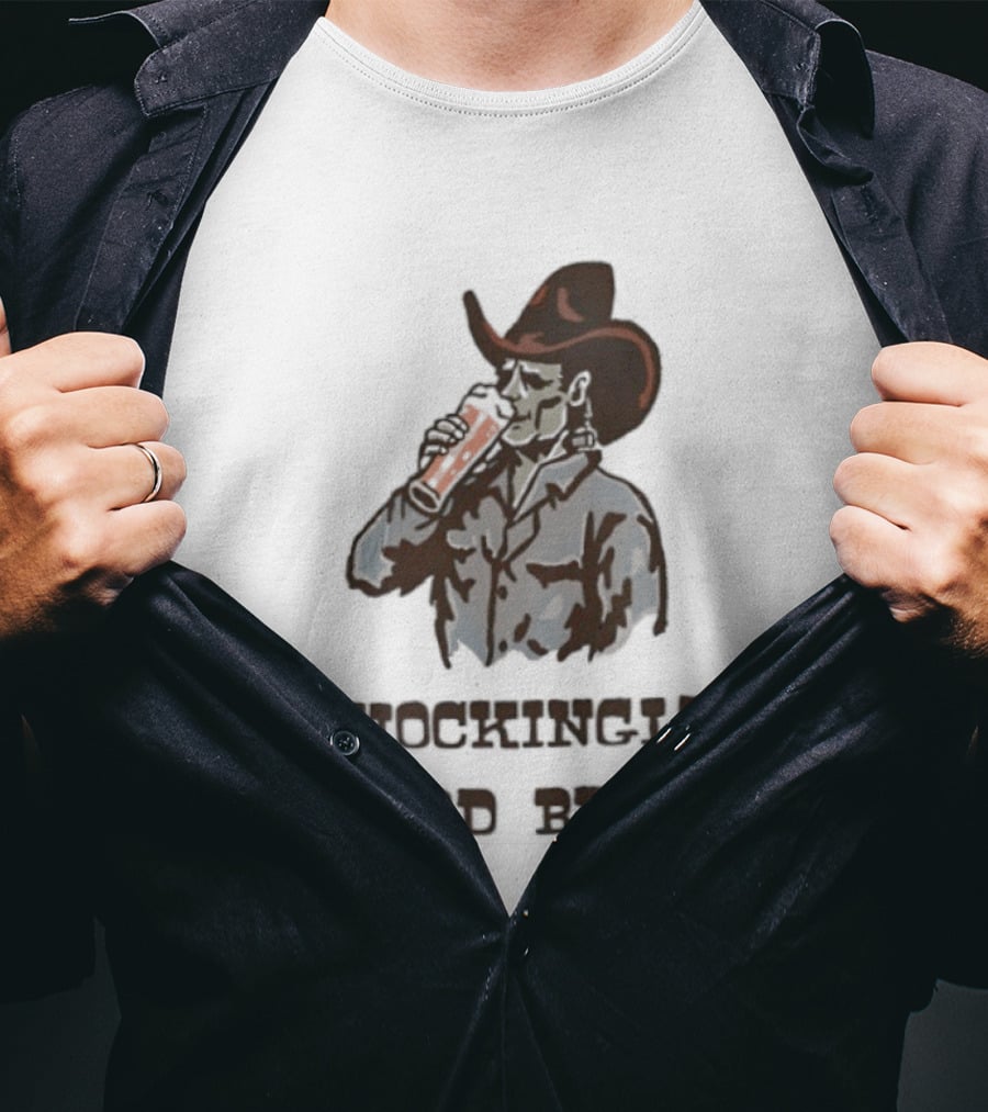 Shockingly Good Beer Cowboy Frankenstein Drinking Beverage T-Shirt