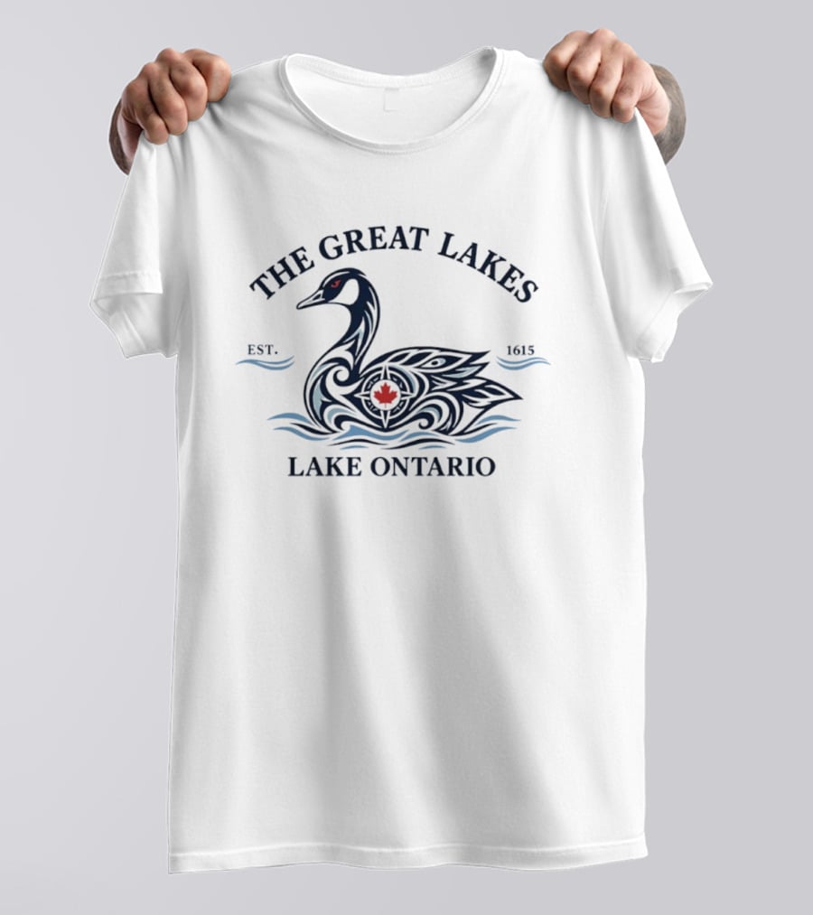 The Great Lakes Canada Goose Lake Ontario Est 1615 T-Shirt
